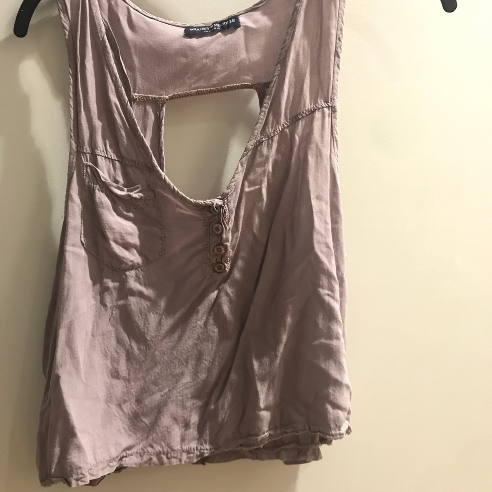 Brandy Melville Lavender cut out back tank